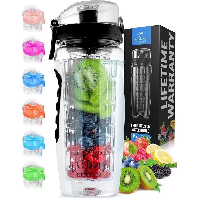 Meteor 500ml Fruit Infuser Water Bottle - BPA Free Tritan, Leak Proof Lock Lid With Strainer For Sports, Gym, Kids 3 thumbnail image