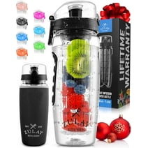 Zulay Kitchen Portable Water Bottle with Fruit Infuser 34 oz - Black