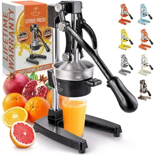 NutriChef Electric Juice Press - Orange Juicer Citrus Squeezer with Manual  Juice Presser Handle (Stainless Steel)