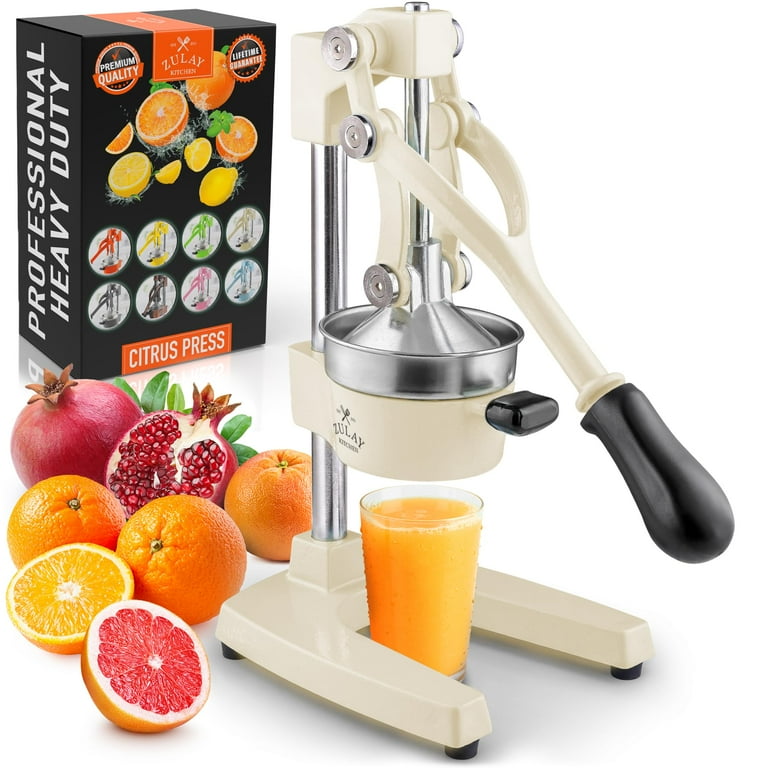 Zulay Kitchen Professional Citrus Juicer Manual Citrus Press and Orange Squeezer Large Cream Walmart