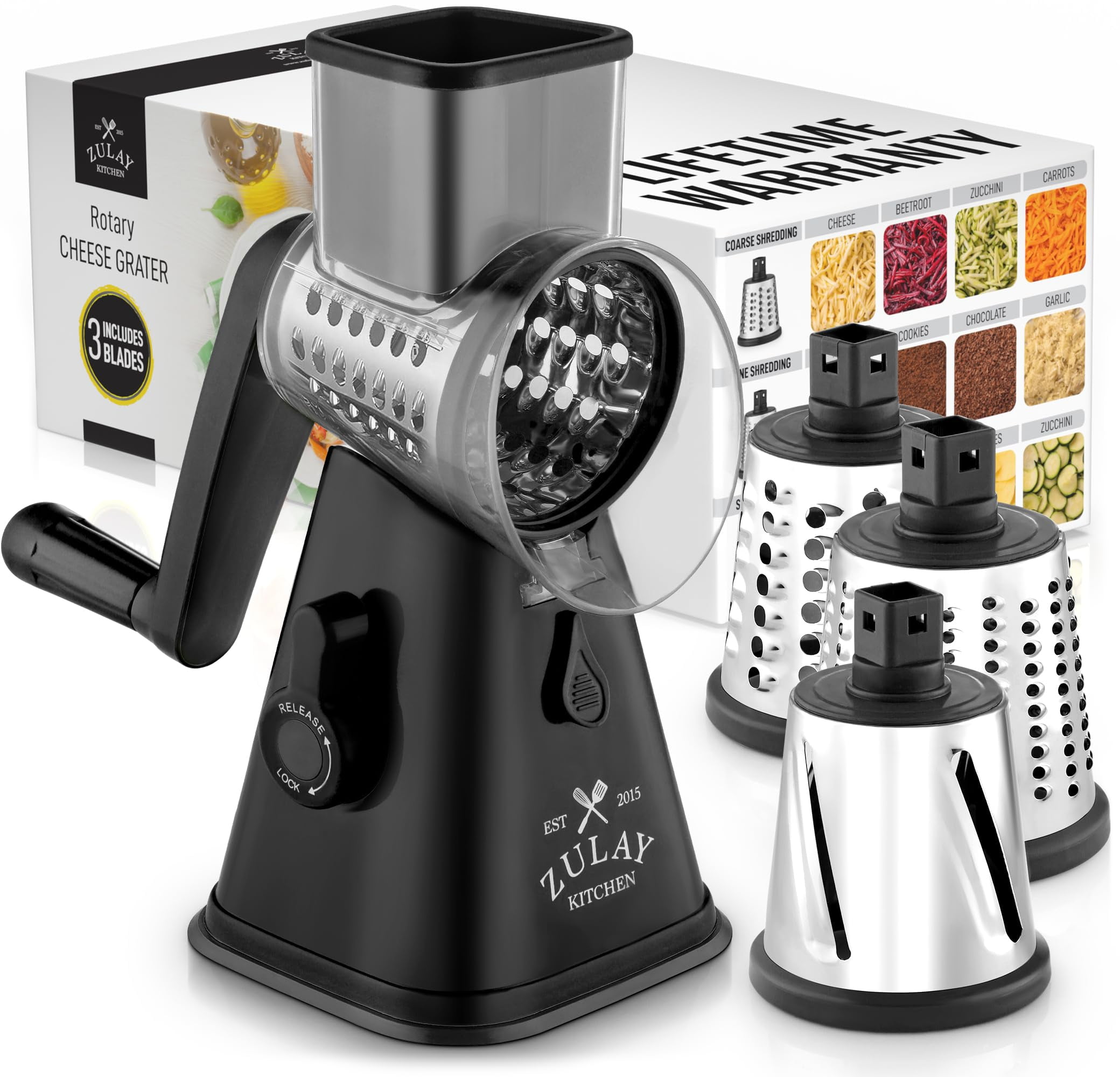 KlLLERBURNER　cheese 9'' Cheese Grater Box Sided Cheese Shredder Stainless Steel