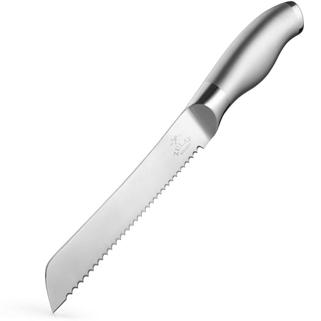 Zulay Kitchen Serrated Bread Knife Stainless Steel Bread Cutter, 8