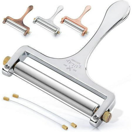 Zulay Kitchen Wire Cheese Slicer with Adjustable Thickness Stainless Steel - Bright Silver