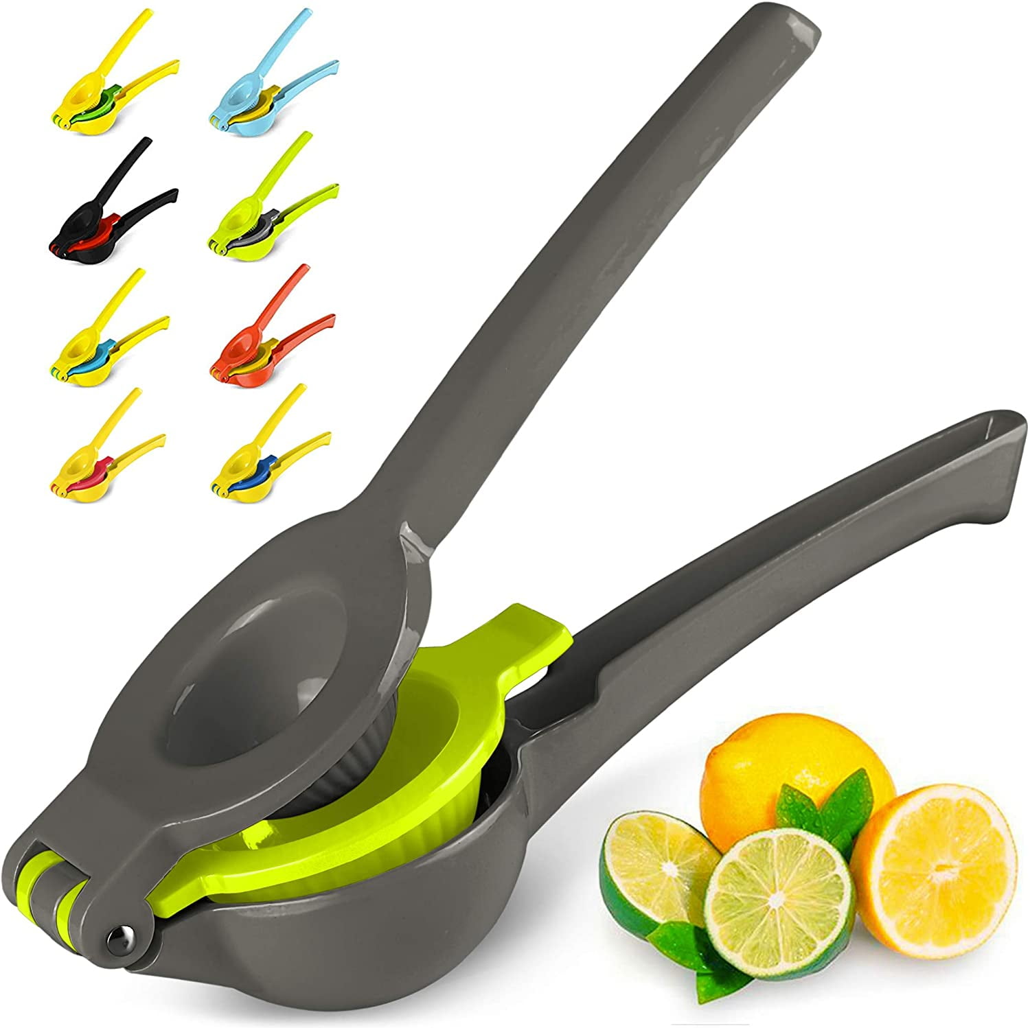 Zulay Kitchen Lime Lemon Squeezer 2 in 1 Manual Citrus Metal Juice