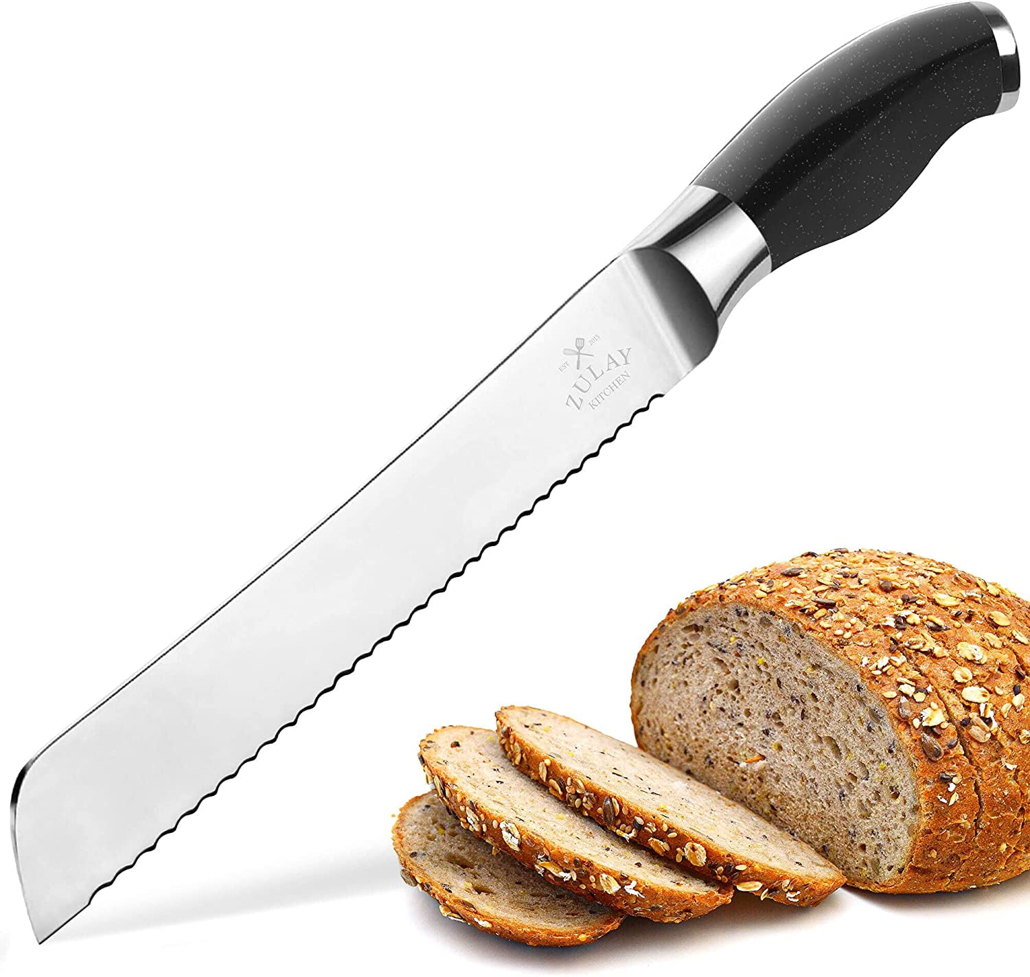 Gymdin 2 Pieces Bread Knives (8+10), Serrated Bread Knife, Bread Knife  for Homemade Bread with Stainless Steel, Dishwasher Safe, Ultra Sharp Bread