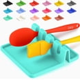 thumbnail image 1 of Zulay Silicone Utensil Rest with Drip Pad for Multiple Utensils BPA-Free Stove Top - Aqua Sky, 1 of 8
