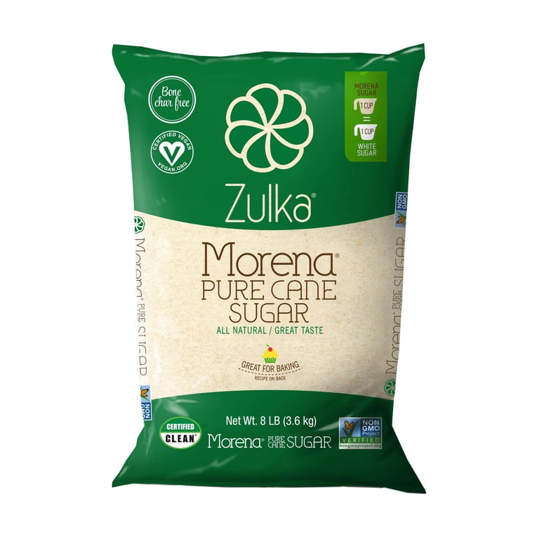 Zulka Pure Cane Sugar, 8 lb, Great for Baking and Beverages