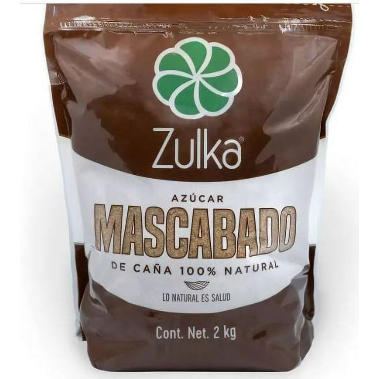 Zulka Raw Muscovado Sugar, 2 kg, Caramel Cane Flavor, Azucar de