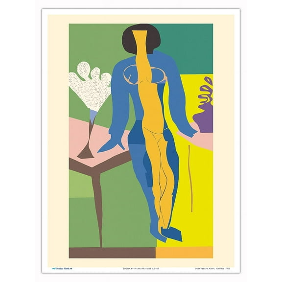 Zulma - From an Original Cut-Out Artwork by Henri Matisse c.1950 - Master Art Print (Unframed) 9in x 12in
