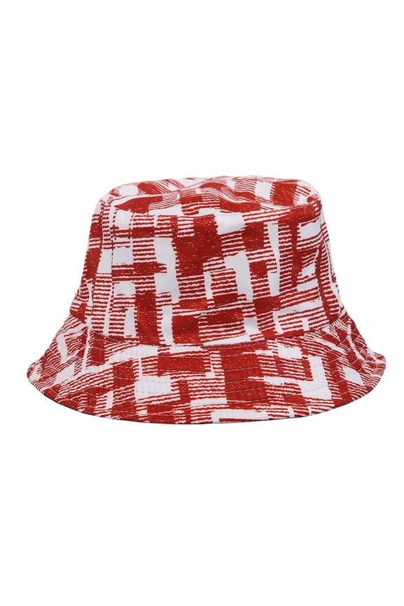 Women Red Plaid Bucket Hat for Winter Warm Lumberjack
