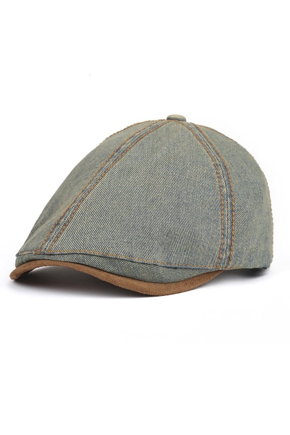 Women Vintage Newsboy Cap British Style Baker Boy Hat Plaid Check Wool Blend Casual Retro Flat Cap
