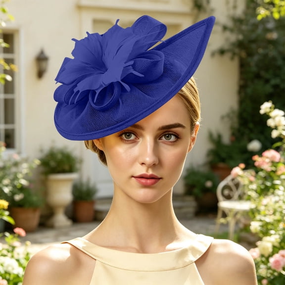 Zulora Women's Fascinator Hat Feather Decorative Cap for Wedding Party Event