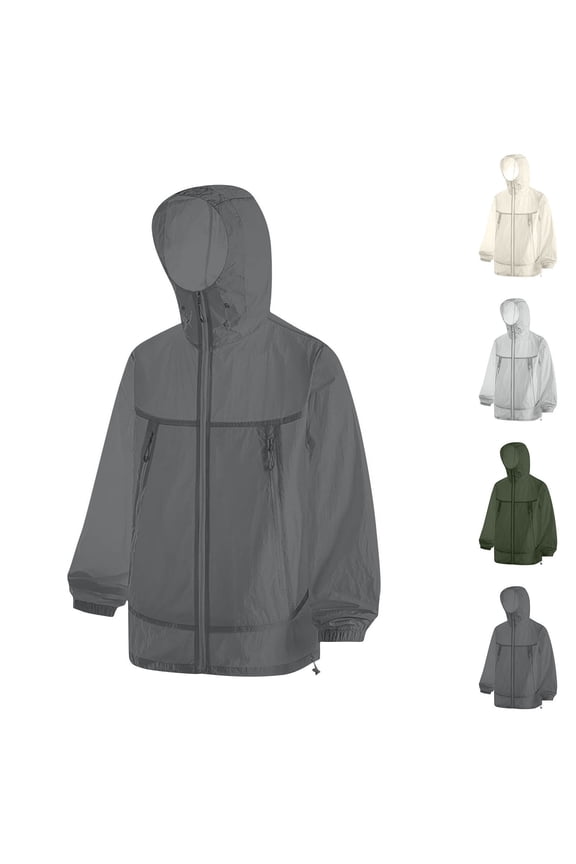Women's Breathable Waterproof Sun Protection Outdoor Jacket with Multi-Pocket Design Lightweight for Hiking Camping