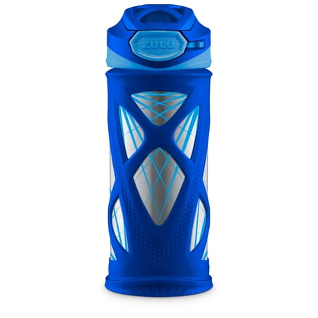ZULU Echo Kids 12 fl oz Stainless Steel Insulated Water Bottle, Blue