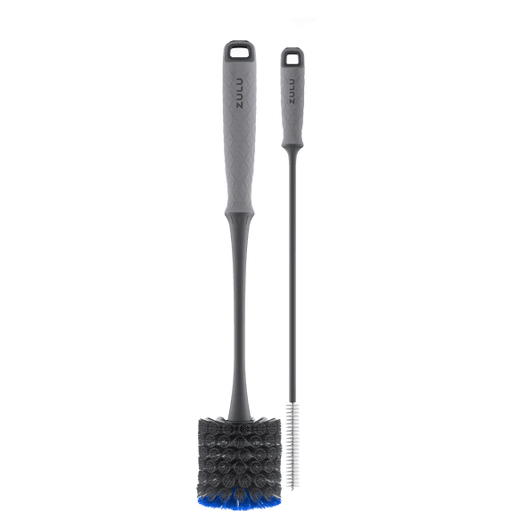 Zulu Gray Plastic Water Bottle Cleaning Set