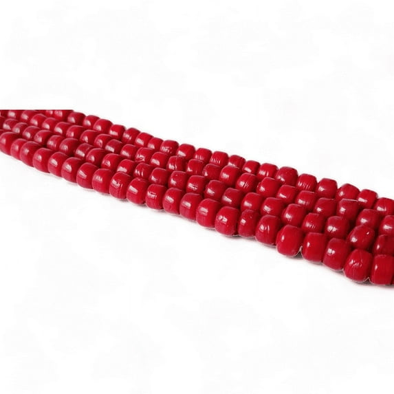 ZuluCraftShop Pony Beads, 125 Pcs, 2.88 Ounce, Dark Red