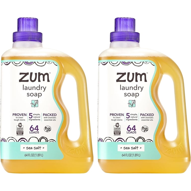 ズムクリーン Zum 粉末洗剤 2個セット ZUM, Laundry Soap, 64 fl oz, Wash Up to 64 Loads, Liquid Plant