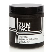 Zum by Indigo Wild Face Sugar Facial Scrub - Natural Sugar Scrub - Soothing Facial Exfoliator with Jojoba Oil, Coconut Oil & Olive Oil - Charcoal - 4 Oz