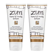 Zum by Indigo Wild Hand & Body Lotion - Natural Hand Lotion for Dry Hands - Body Lotion for Women & Men - Body Moisturizers Include Shea Butter - Frankincense & Myrrh Scent - 6 fl oz 2 Pack