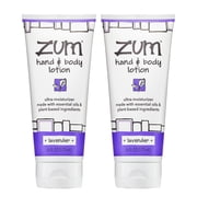 Zum by Indigo Wild Hand & Body Lotion - Natural Hand Lotion for Dry Hands - Body Lotion for Women & Men - Body Moisturizers Include Shea Butter, Jojoba Oil & More - Lavender Scent - 6 fl oz 2 Pack