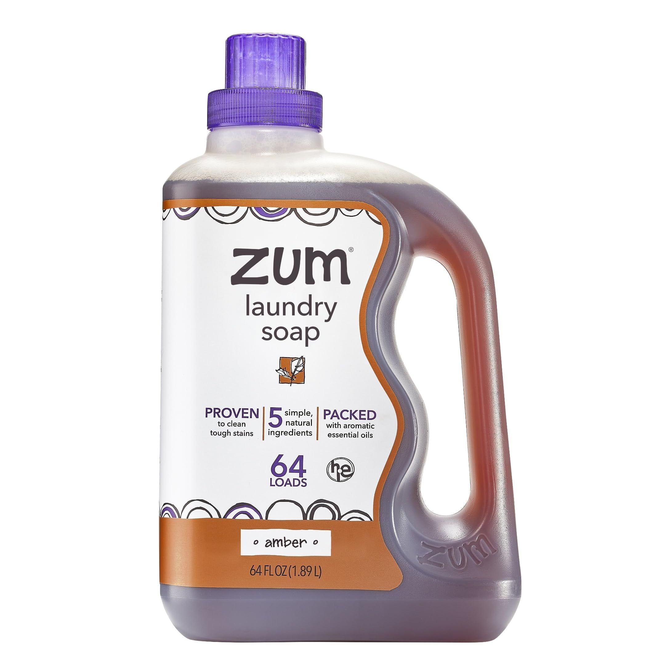 Zum by Indigo Wild Laundry Soap - Liquid, Plant-Based Soap with