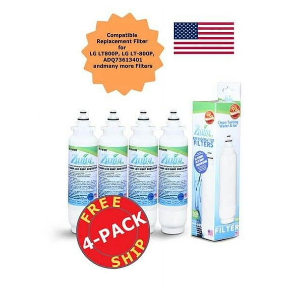 Zuma Filters™ Brand Refrigerator Water and Ice Filter compatible with LG® M7251242FR-06 (4 Pack) OPFL4-RF300