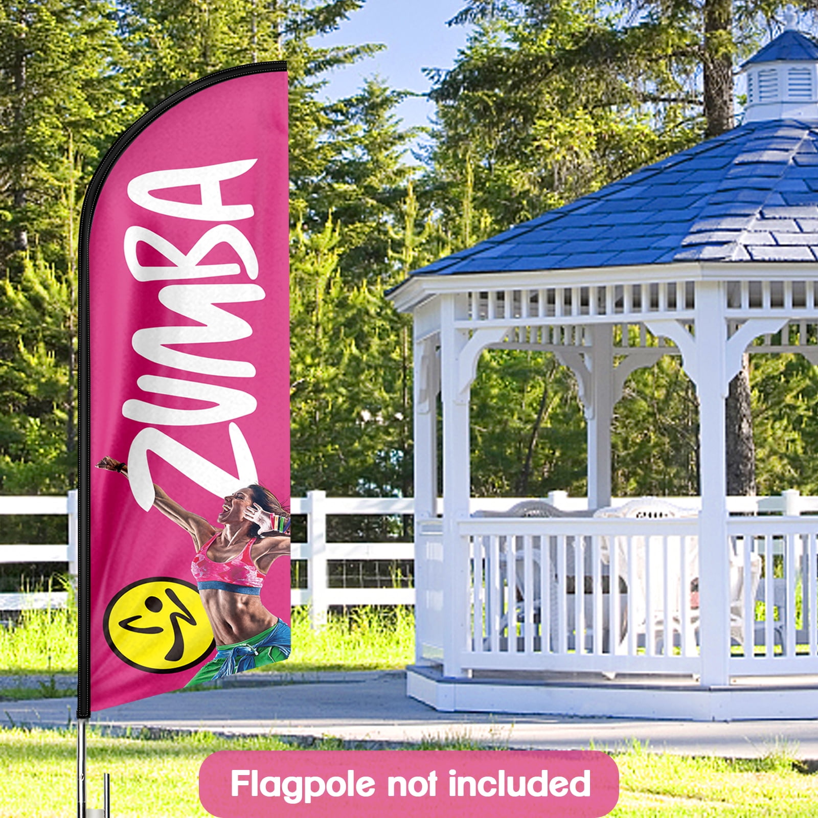 Zumba Sign Feather Flag,8FT Zumba outdoor advertising flag, Zumba Business Sign,Zumba Swooper Flag（FLAG ONLY）