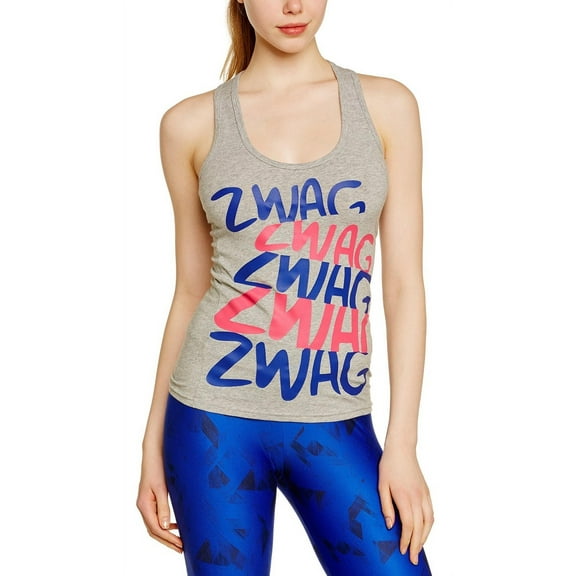 Zumba Women's ZWAG Racer Back Top - Thundering Grey, Small