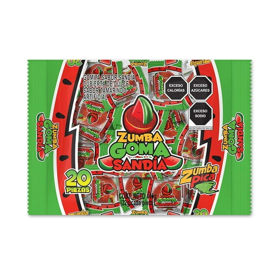Zumbapica Candy Zumba Goma Watermelon (20 Pack) 15.5 oz
