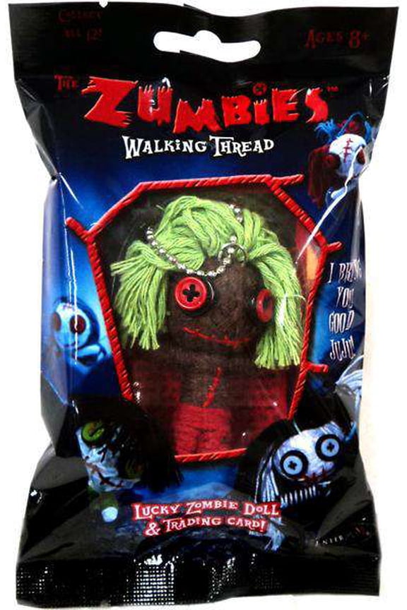 Zumbies The Walking Thread Lucky Zombie Doll & Trading Card Keychain Smitty