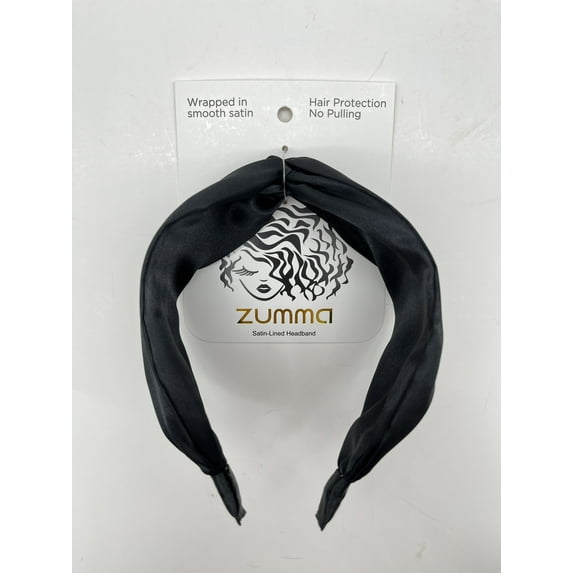 Zumma Satin-Lined Headband, Black