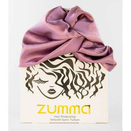 Zumma Satin Turban Headwrap, Dusty Rose Pink