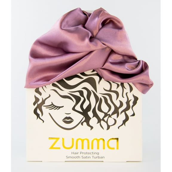 Zumma Satin Turban Headwrap, Dusty Rose Pink