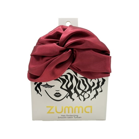 Zumma Satin Turban Headwrap, Ruby Red