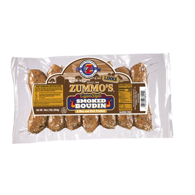 Zummo Meat Company Smoked Cajun Boudin Sausage,16 oz., 7 Count
