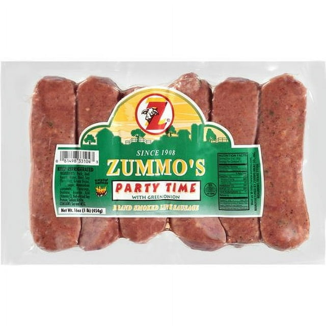 Zummo's Smoked Link Sausages with Green Onion, 16 oz, 6 Count