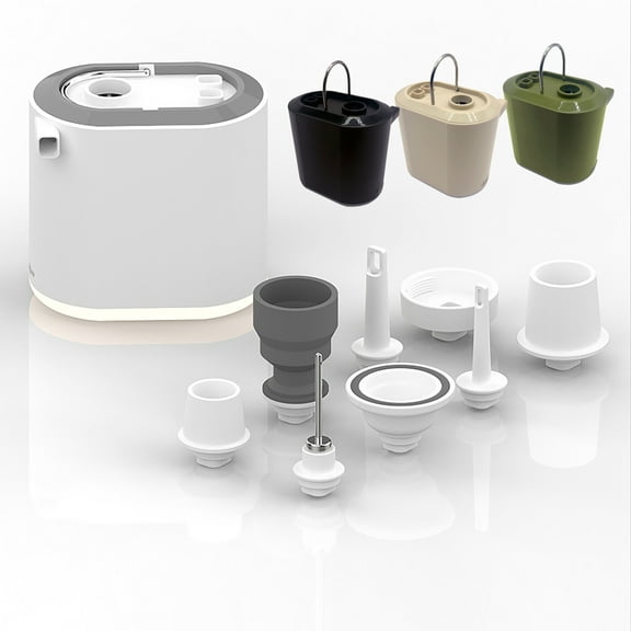 Zummy 4 in 1 Portable Wirelss Waterproof Outdoor Air Extraction Inflatable Pump Beige