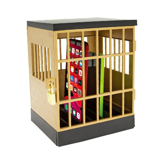 Zummy Brick Style Phone Jail Look up with Padlock and Keys