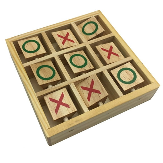 Zummy Natural Wooden Tic Tac Toe Game Puzzle - Mini Size