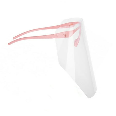 Zummy Protective Face Shield with Attached Glasses, Clear Shield Color