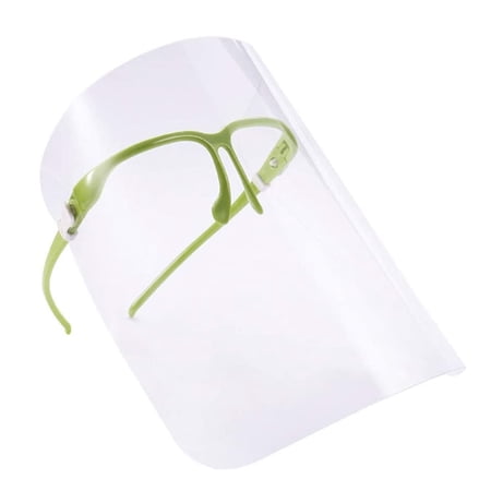 Zummy Protective Face Shield with Attached Glasses, Clear Shield Color