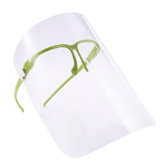 Zummy Protective Face Shield with Attached Glasses, Clear Shield Color