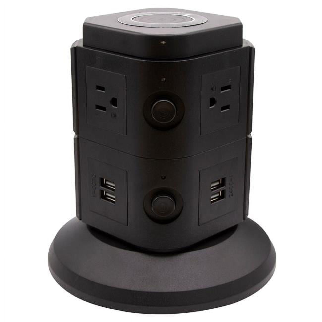 Computer Charger Tower Zummy ZTUSB015 ZTECH Power Strip Tower with Wireless Charger - 6 ...