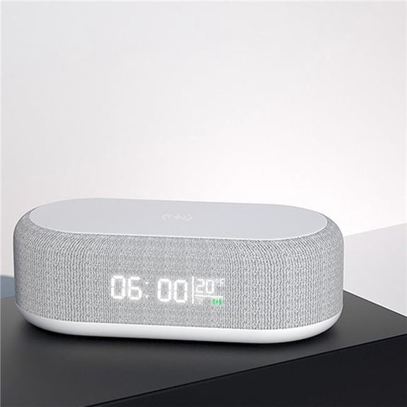 Zummy ZTWC037GY-WT ZTECH 3-in-1 Alarm Clock with Wireless Charger