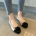 thumbnail image 1 of ZunFeo Womens Beige Slip On Ballet Flats with Bow Detail - Round Toe Comfortable Soft Sole Work Shoes,Size 6.5, 1 of 9