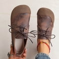 thumbnail image 1 of ZunFeo Womens Brown Comfort Walking Shoes - Retro Casual Sneakers Lightweight Lace-Up Water-Resistant with Contrast Toe - Sizes 5.5-9.5,Size 7.5, 1 of 9