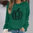 thumbnail image 1 of ZunFeo Womens Fall Pumpkin Graphic Crew Neck Long Sleeve Pullover Sweatshirt for Hall-oween & Thanksgiving,Size S, 1 of 6
