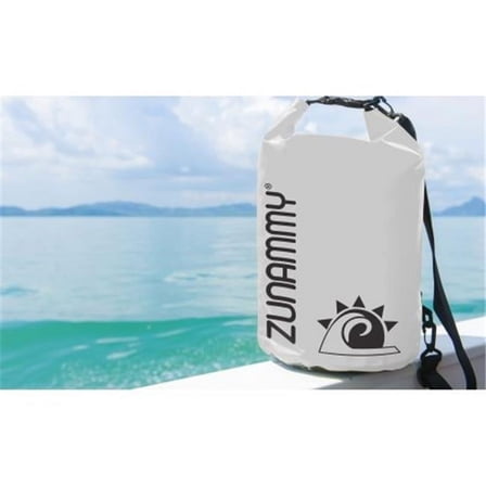 Zunammy  10 Liters Waterproof Roll Top Dry Bag, Floating Duffle Dry Gear Bag with Adjustable Shoulder Straps - White