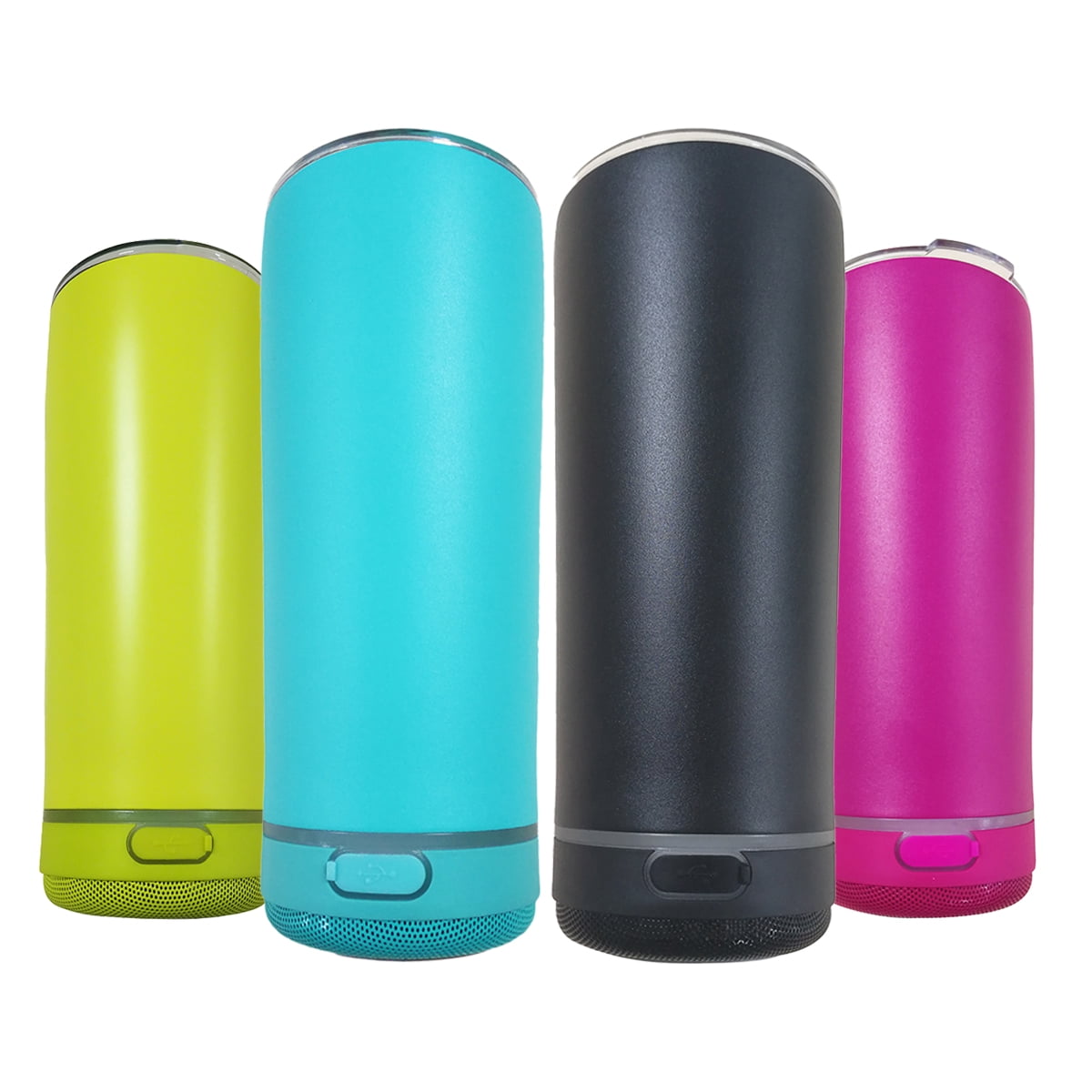 Zunammy 18 OZ Stainless Steel Double Wall Insulated Tumbler with Bluetooth Speaker - Aqua