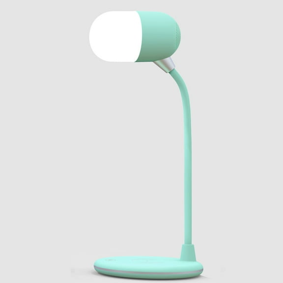 Zunammy 3 In 1 LED Desk Lamp Wireless Charging With Bluetooth HD Music Speaker - Mint